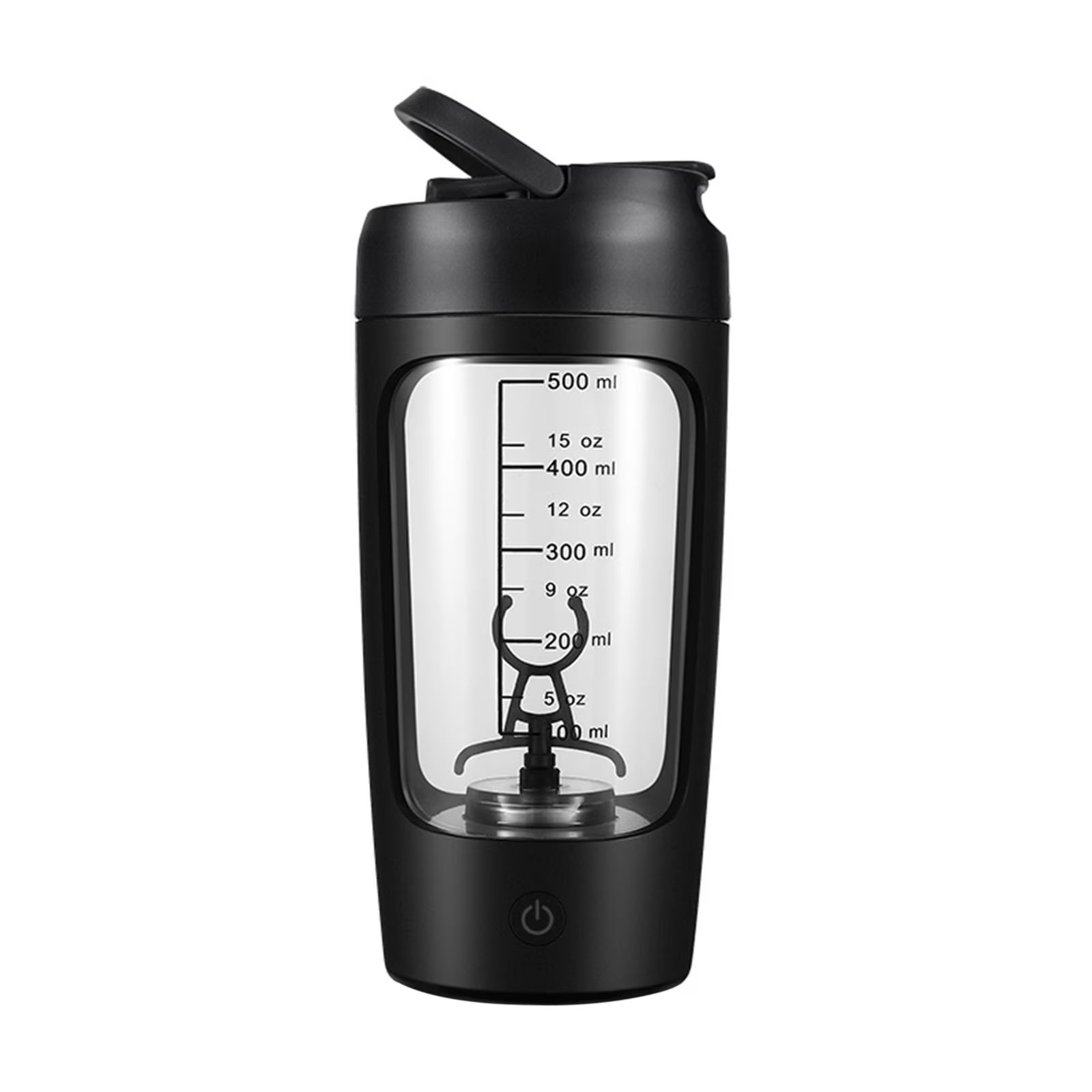 Electric Shaker Bottle – 24oz Rechargeable Mixer Cup (Black)